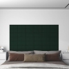 vidaXL Paneles de pared 12 uds terciopelo verde oscuro 30x15cm 0,54 m²