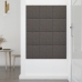 vidaXL Paneles de pared 12 uds tela gris oscuro 30x30 cm 1,08 m²