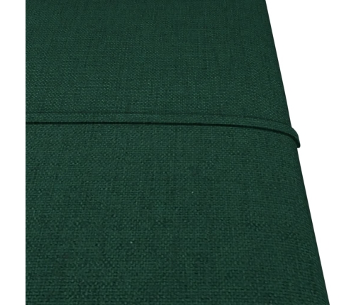 vidaXL Paneles de pared 12 uds tela verde oscuro 30x30 cm 1,08m²