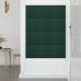 vidaXL Paneles de pared 12 uds tela verde oscuro 30x30 cm 1,08m²