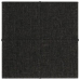 vidaXL Paneles de pared 12 uds tela negro 30x30 cm 1,08 m²