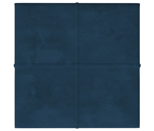 vidaXL Paneles de pared 12 uds terciopelo azul 30x30 cm 1,08 m²