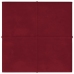 Paneles de pared 12 uds terciopelo rojo tinto 30x30 cm 1,08 m²