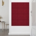 Paneles de pared 12 uds terciopelo rojo tinto 30x30 cm 1,08 m²