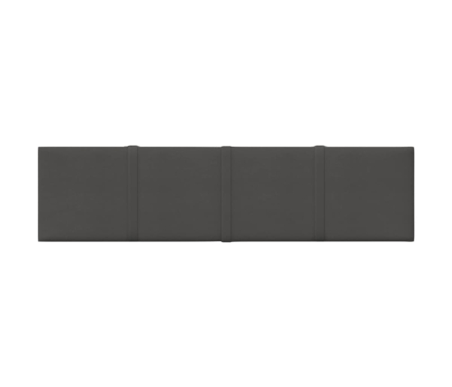 vidaXL Paneles de pared 12 uds tela gris oscuro 60x15 cm 1,08 m²