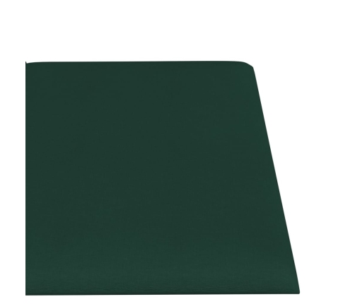 Paneles de pared 12 uds tela verde oscuro 60x15 cm 1,08 m²