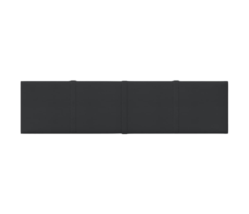 Paneles de pared 12 uds tela negro 60x15 cm 1,08 m²