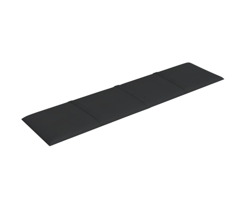 Paneles de pared 12 uds tela negro 60x15 cm 1,08 m²