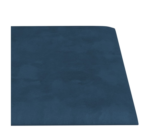 vidaXL Paneles de pared 12 uds terciopelo azul 60x15 cm 1,08 m²