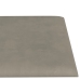 Paneles de pared 12 uds terciopelo gris claro 60x15 cm 1,08 m²