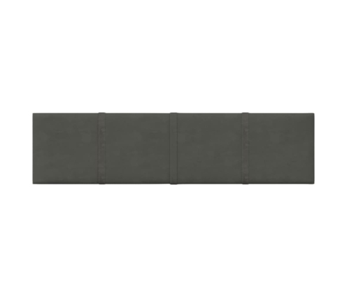 Paneles de pared 12 uds terciopelo gris oscuro 60x15 cm 1,08 m²