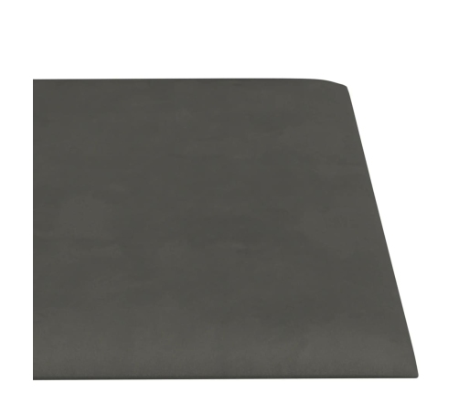 Paneles de pared 12 uds terciopelo gris oscuro 60x15 cm 1,08 m²