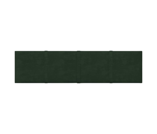 vidaXL Paneles de pared 12 uds terciopelo verde oscuro 60x15 cm 1,08m²