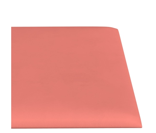 Paneles de pared 12 uds terciopelo rosa 60x15 cm 1,08 m²