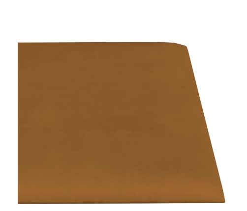 Paneles de pared 12 uds terciopelo marrón 60x15 cm 1,08 m²