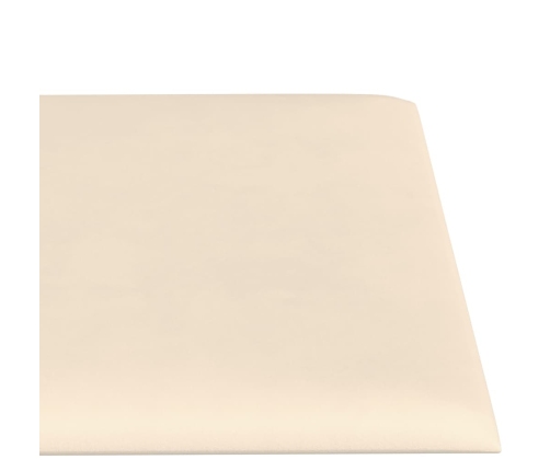 Paneles de pared 12 uds terciopelo color crema 60x15 cm 1,08 m²