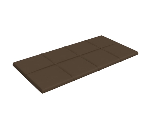 vidaXL Paneles de pared 12 uds tela marrón 60x30 cm 2,16 m²