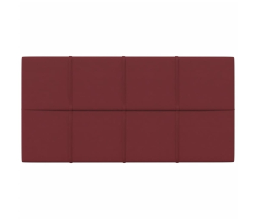 Paneles de pared 12 uds tela rojo tinto 60x30 cm 2,16 m²