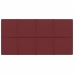 Paneles de pared 12 uds tela rojo tinto 60x30 cm 2,16 m²