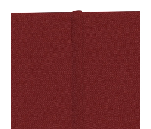 Paneles de pared 12 uds tela rojo tinto 60x30 cm 2,16 m²