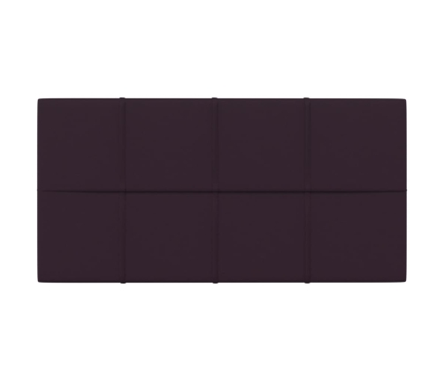 vidaXL Paneles de pared 12 uds tela morado 60x30 cm 2,16 m²