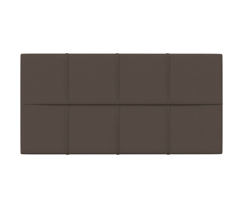 Paneles de pared 12 uds tela gris taupe 60x30 cm 2,16 m²