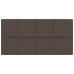 Paneles de pared 12 uds tela gris taupe 60x30 cm 2,16 m²