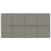 vidaXL Paneles de pared 12 uds terciopelo gris claro 60x30 cm 2,16 m²