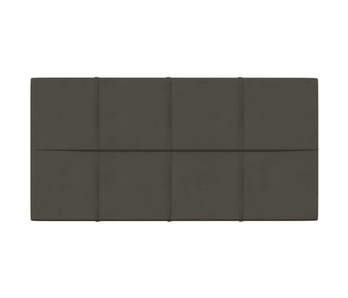 vidaXL Paneles de pared 12 uds terciopelo gris oscuro 60x30 cm 2,16 m²