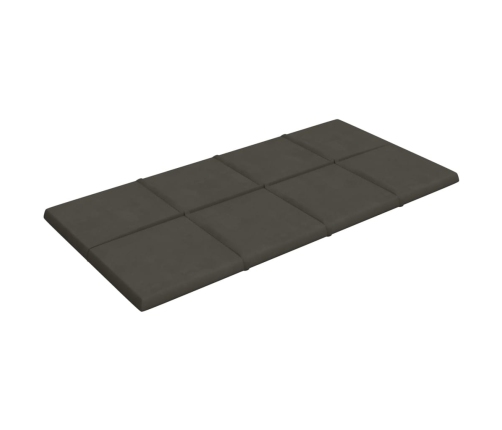 vidaXL Paneles de pared 12 uds terciopelo gris oscuro 60x30 cm 2,16 m²