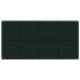 Paneles de pared 12 uds terciopelo verde oscuro 60x30 cm 2,16m²