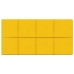 Paneles de pared 12 uds terciopelo amarillo 60x30 cm 2,16 m²