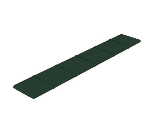 vidaXL Paneles de pared 12 uds tela verde oscuro 90x15 cm 1,62 m²