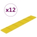 vidaXL Paneles de pared 12 uds tela amarillo claro 90x15 cm 1,62 m²