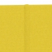 vidaXL Paneles de pared 12 uds tela amarillo claro 90x15 cm 1,62 m²