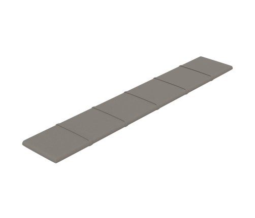 Paneles de pared 12 uds terciopelo gris claro 90x15 cm 1,62 m²