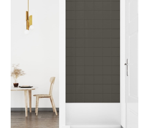 Paneles de pared 12 uds terciopelo gris oscuro 90x15 cm 1,62 m²