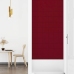 Paneles de pared 12 uds terciopelo rojo tinto 90x15 cm 1,62 m²