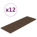 vidaXL Paneles de pared 12 uds tela marrón 90x30 cm 3,24 m²