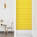 vidaXL Paneles de pared 12 uds tela amarillo claro 90x30 cm 3,24 m²