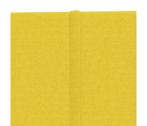 vidaXL Paneles de pared 12 uds tela amarillo claro 90x30 cm 3,24 m²