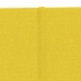 vidaXL Paneles de pared 12 uds tela amarillo claro 90x30 cm 3,24 m²