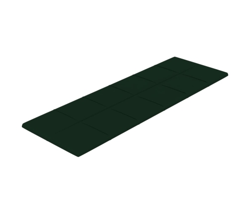 vidaXL Paneles de pared 12 uds terciopelo verde oscuro 90x30cm 3,24 m²