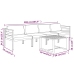 Set muebles de jardín 5 pzas y cojines aluminio gris antracita
