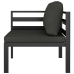 Set muebles de jardín 6 pzas y cojines aluminio gris antracita