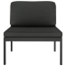 Set muebles de jardín 6 pzas y cojines aluminio gris antracita