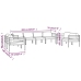 Set muebles de jardín 8 pzas y cojines aluminio gris antracita
