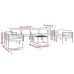 Set muebles de jardín 9 pzas y cojines aluminio gris antracita