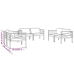Set muebles de jardín 6 pzas y cojines aluminio gris antracita