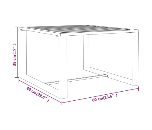 Set muebles de jardín 7 pzas y cojines aluminio gris antracita